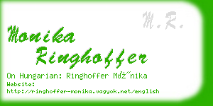 monika ringhoffer business card